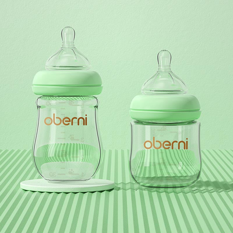 New Born Glass Bottle Scaled with Stomach Capacity