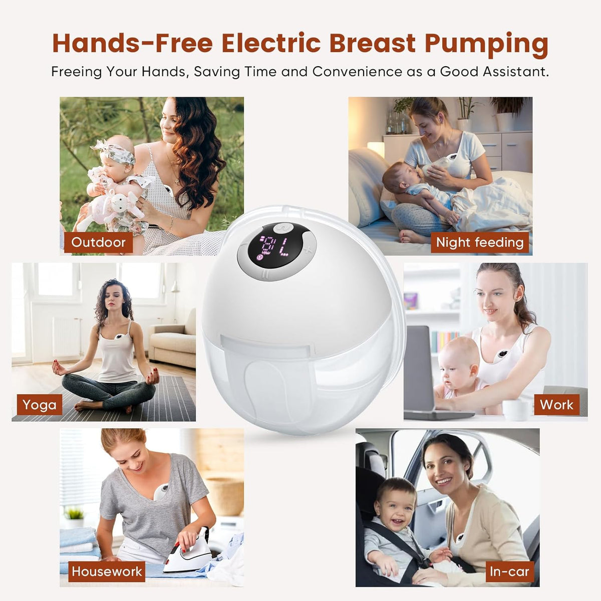 Pumpina-X Latest Wearable Breast Pump (4 Modes | 9 Suction Levels)