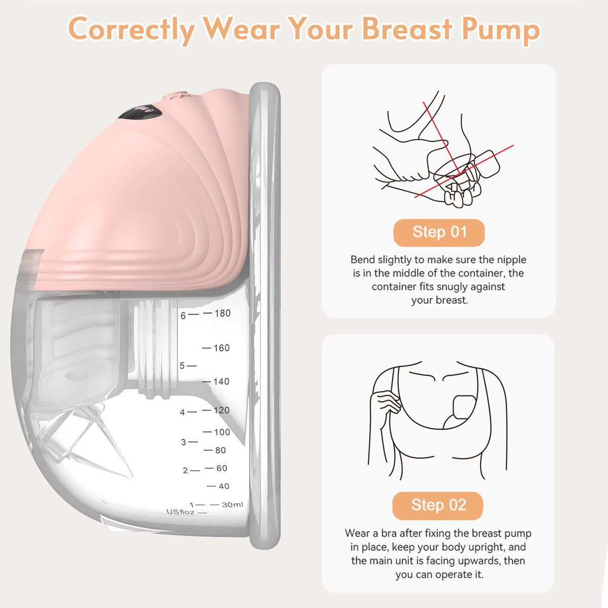 Pearla™ - Invisible Wearable Breast Pump - Long Battery Life