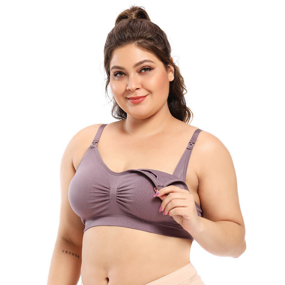 Front Buckle Breastfeeding Bra - Plus Sizes