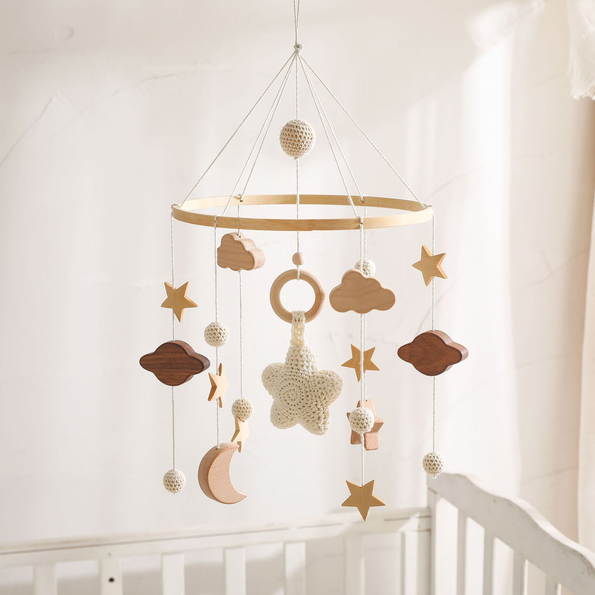 Star Moon Cloud Crib Pendant