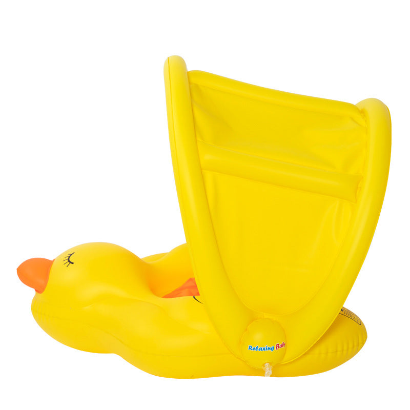 Ducky Baby Swimming Ring with Sun Shade