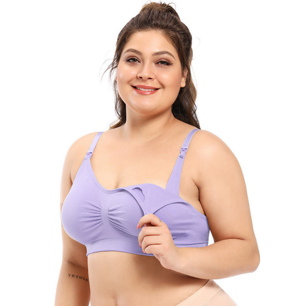 Front Buckle Breastfeeding Bra - Plus Sizes