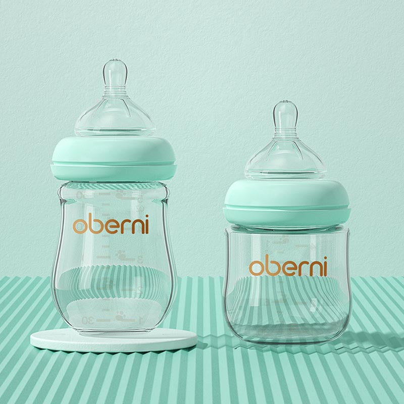 New Born Glass Bottle Scaled with Stomach Capacity