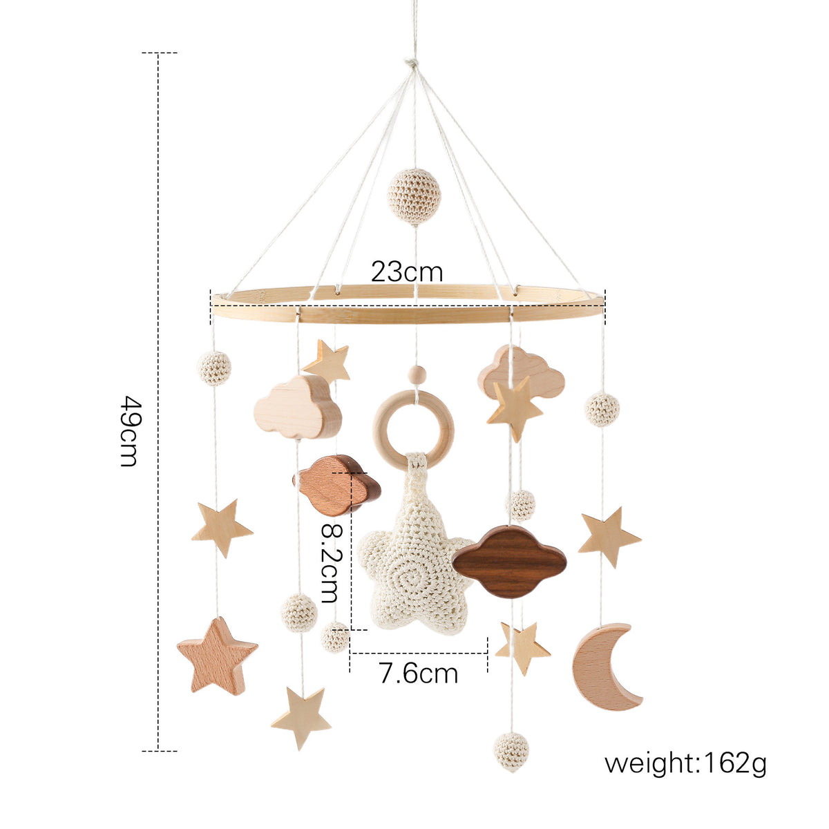 Star Moon Cloud Crib Pendant