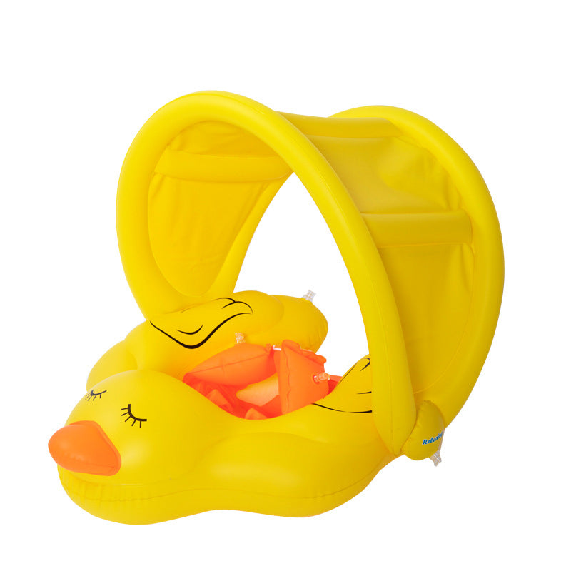 Ducky Baby Swimming Ring with Sun Shade