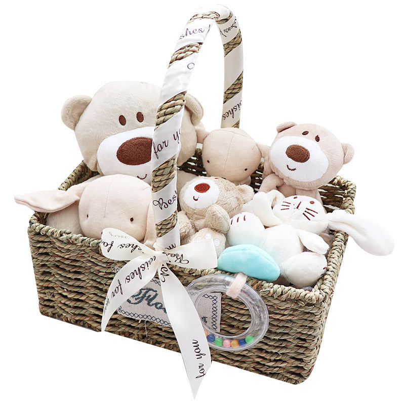 Newborn Baby Cotton Toys Set Gift Box