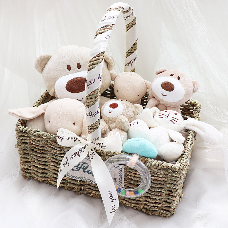 Newborn Baby Cotton Toys Set Gift Box