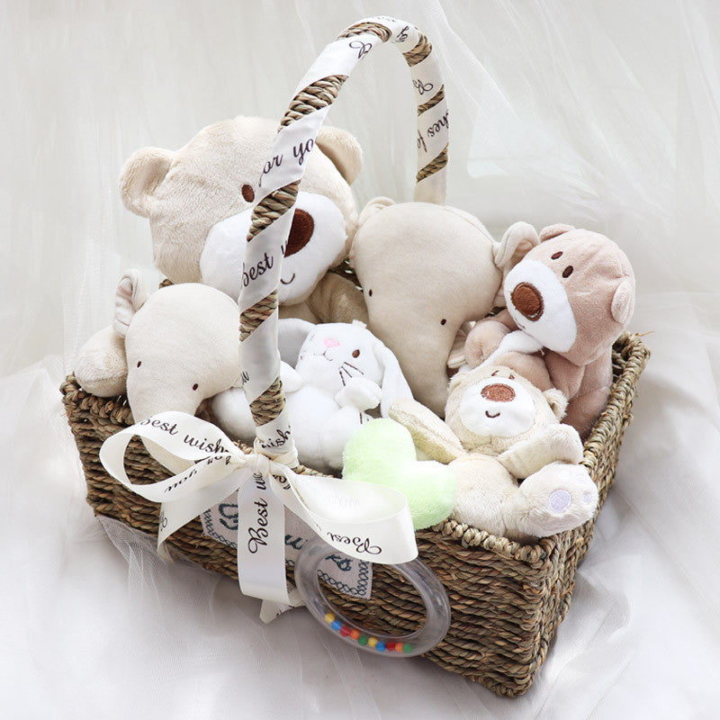 Newborn Baby Cotton Toys Set Gift Box